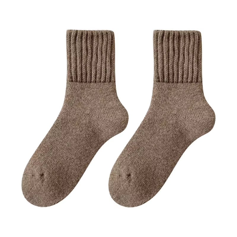 SP&CITY Winter Thickened Wool Socks Women’S Breathable Comfortable Plush Low Tube Snow Socks Korean Simple Warm Cashmere Socks