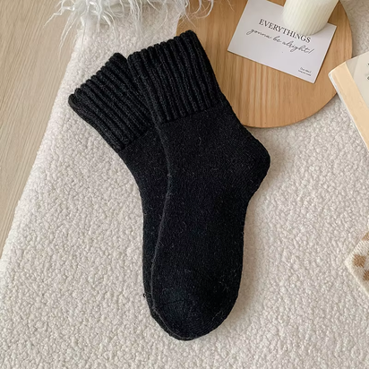 SP&CITY Winter Thickened Wool Socks Women’S Breathable Comfortable Plush Low Tube Snow Socks Korean Simple Warm Cashmere Socks